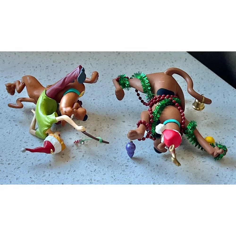 Hallmark 2000 Scooby-Doo & TM Warmer 2002 Shaggy Christmas Ornaments Lot of 2